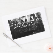 Welsh heksen hebben thee crone theatime rechthoekige sticker (Envelop)