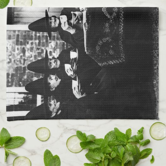 Welsh heksen hebben thee crone theatime theedoek (Gevouwen)