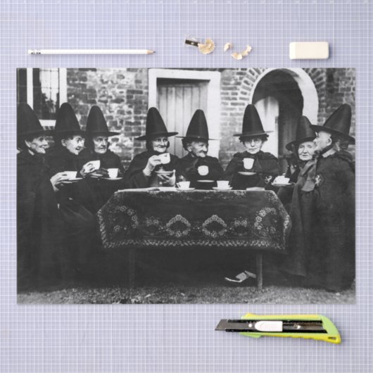 Welsh heksen hebben thee crone theatime tissuepapier (Craft)