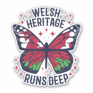 WELSH HERITAGE LOOPT DIEP STICKER