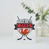 Welsh Ice Hockey Shield Wales Briefkaart (Staand voorkant)