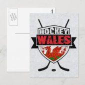 Welsh Ice Hockey Shield Wales Briefkaart (Voorkant / Achterkant)