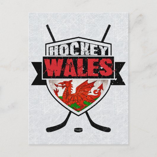 Welsh Ice Hockey Shield Wales Briefkaart (Voorkant)