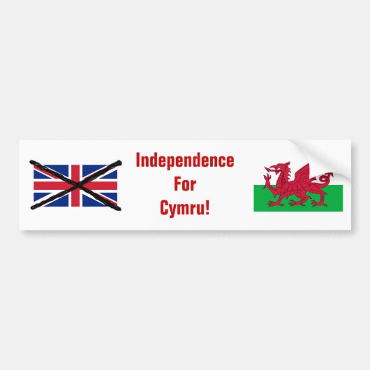 Welsh Independence bumper sticker (Voorkant)