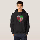 Welsh Iranian Flag Heart Hoodie (Voorkant volledig)