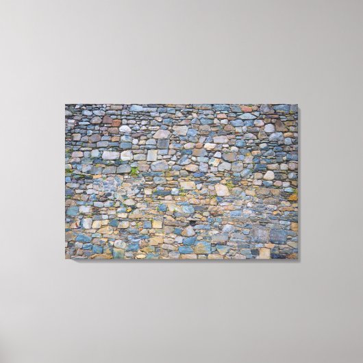 WELSH KASTEELMUUR 24x36 Canvas Afdruk (Voorkant)