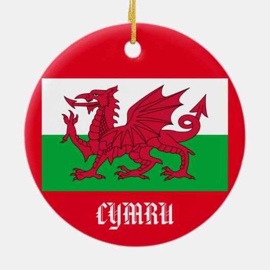 Welsh kerstversiering keramisch ornament (Achterkant)