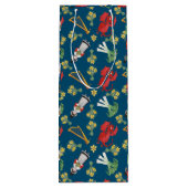 Welsh kostuum en emblemen, blauwe wijn geschenk ta wijn cadeautas (Achterkant)