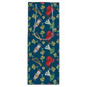 Welsh kostuum en emblemen, blauwe wijn geschenk ta wijn cadeautas (Voorkant)