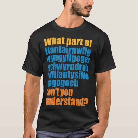 Welsh langste woord t-shirt (Voorkant)