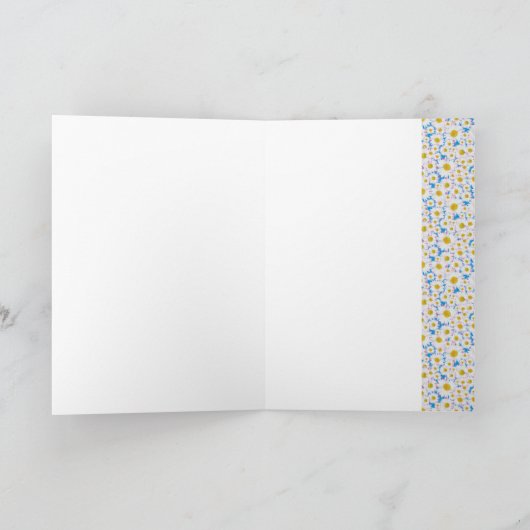 Welsh Language Daisies Grandouders Day Kaart (Binnen)