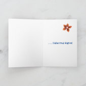 Welsh Language Floral Grandouders Day Kaart (Binnen)