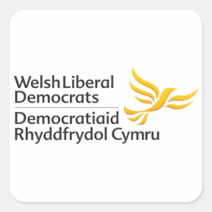 Welsh Liberal Democrats Logo - Cymru Vierkante Sticker