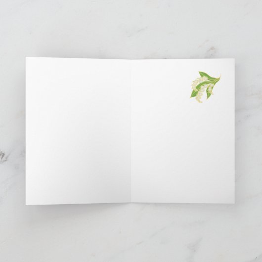 Welsh Lily van de Valley op Blue Grandouders Day Kaart (Binnen)