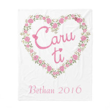 Welsh Love, Caru Ti, Fleece Blanket, 50"x60"