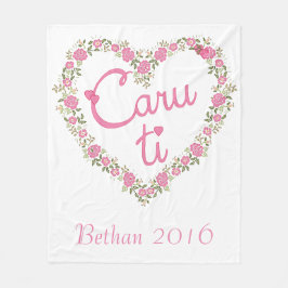 Welsh Love, Caru Ti, Fleece Blanket, 50"x60" Deken