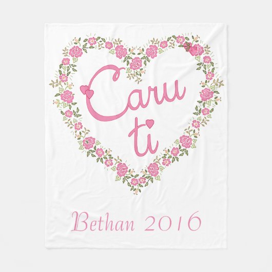 Welsh Love, Caru Ti, Fleece Blanket, 50"x60" Deken (Voorkant)