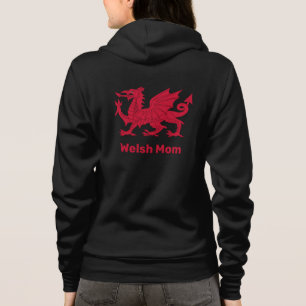 Welsh Ma, Red Dragon & Wales mode / Cymru Hoodie