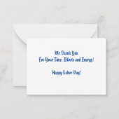 Welsh - May Day bedankjes Notitiekaartje (Achterkant)