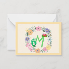 Welsh - May Day bedankjes Notitiekaartje