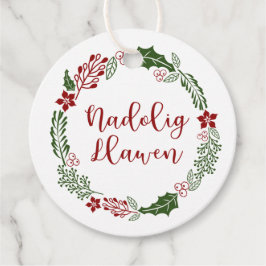 Welsh Merry Christmas, Nadolig Llawen, Aangepast Bedankjes Labels