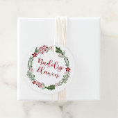 Welsh Merry Christmas, Nadolig Llawen, Aangepast Bedankjes Labels (In situ)