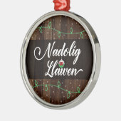 Welsh Merry Kerstmis, Wales, Nadolig Llawen Metalen Ornament (Links)
