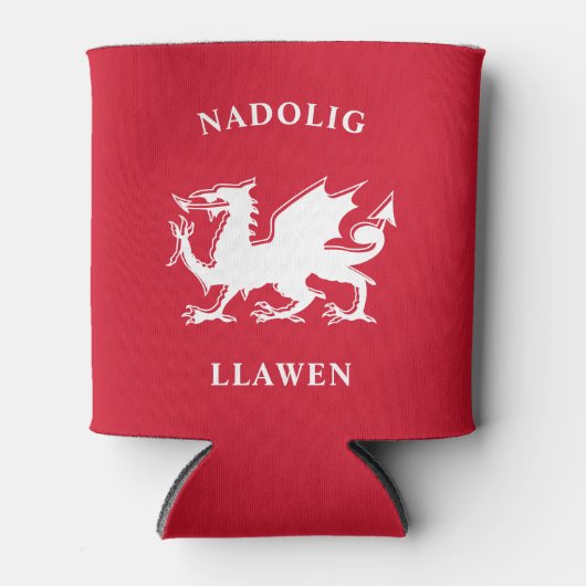 Welsh Merry Kerstry Simple Celtic Nadolig Llawen Blikjeskoeler (Voorkant)