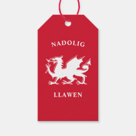 Welsh Merry Kerstry Simple Celtic Nadolig Llawen Cadeaulabel