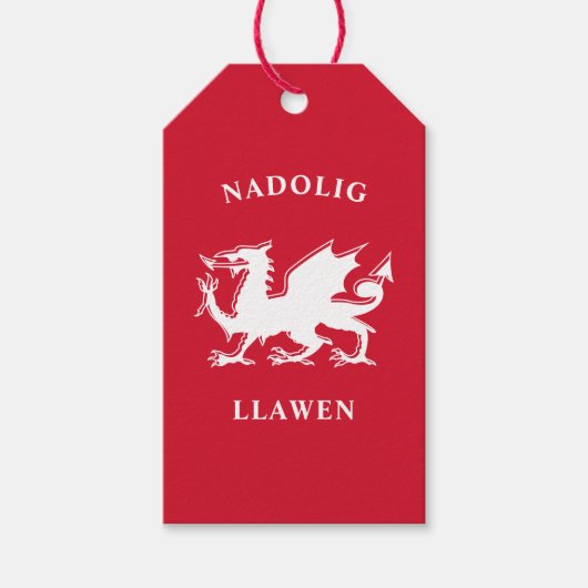 Welsh Merry Kerstry Simple Celtic Nadolig Llawen Cadeaulabel (Voorkant)