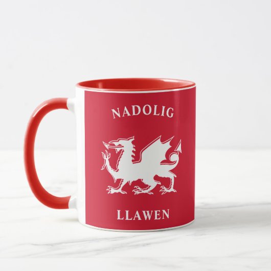 Welsh Merry Kerstry Simple Celtic Nadolig Llawen Mok (Links)