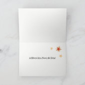 Welsh met kerstcadeautjes met sterren en snowflake feestdagen kaart (Binnen)