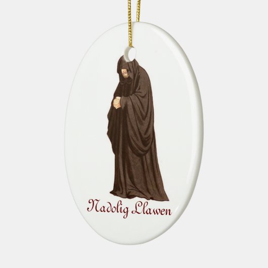 Welsh Monk kerstversiering Keramisch Ornament (Links)