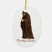 Welsh Monk kerstversiering Keramisch Ornament (Voorkant)