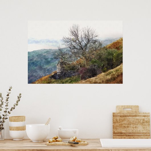 WELSH MOUNTAIN LANDSCAPE POSTER (Keuken)