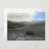 Welsh Mountains Winter Soltice Briefkaart (Voorkant / Achterkant)