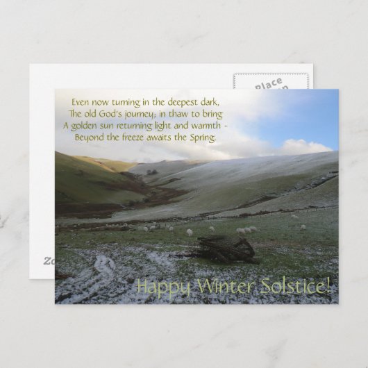 Welsh Mountains Winter Soltice Briefkaart (Voorkant / Achterkant)