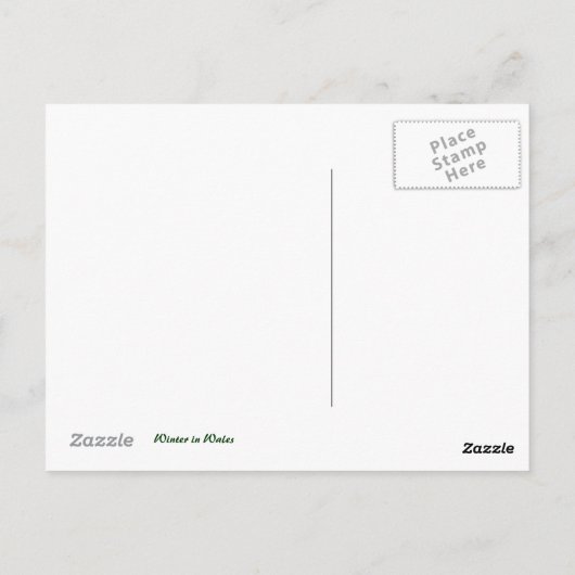 Welsh Mountains Winter Soltice Briefkaart (Achterkant)