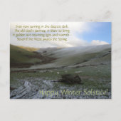 Welsh Mountains Winter Soltice Briefkaart (Voorkant)