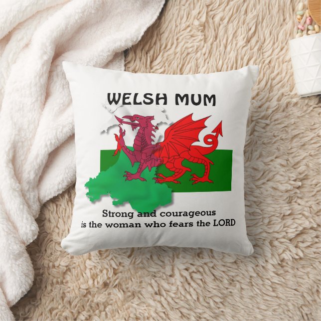 WELSH MUM Vlag van Wales Kussen (Deken)