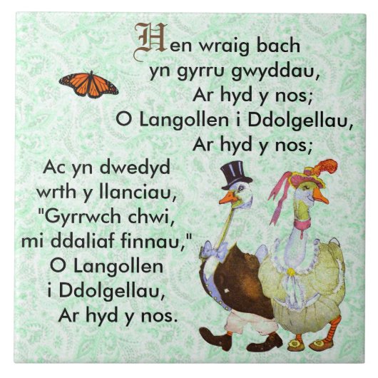 Welsh Nursery Rhyme / Hwiangerddi Tegeltje (Voorkant)