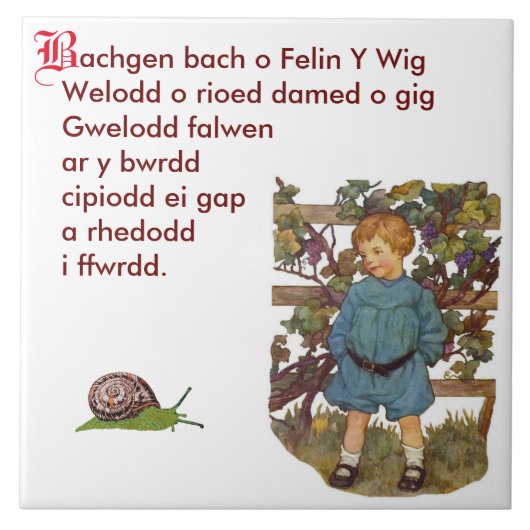 Welsh Nursery Rhyme / Hwiangerddi Tegeltje (Voorkant)