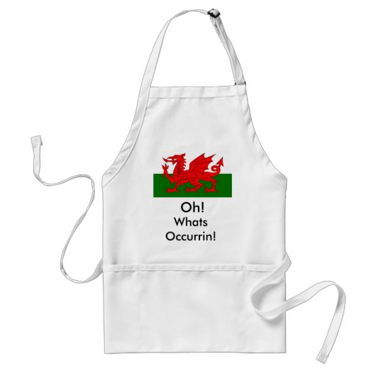 welsh, Oh! Wat gebeurt er? Standaard Schort (Voorkant)