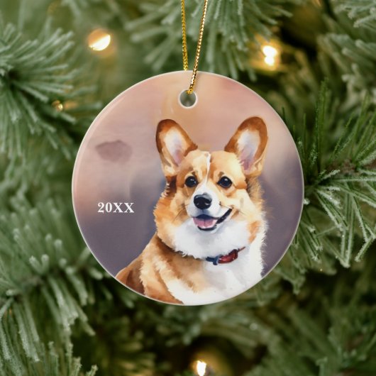 Welsh Pembroke Corgi Dog Christmas Ornament (Boom)