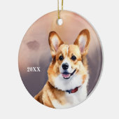 Welsh Pembroke Corgi Dog Christmas Ornament (Links)