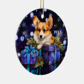 Welsh Pembroke Corgi Dog Christmas Ornament (Rechts)