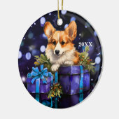 Welsh Pembroke Corgi Dog Christmas Ornament (Links)