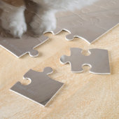 Welsh Pembroke corgi dog die op de houten vloer li Legpuzzel (Zijkant)