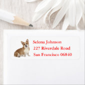 Welsh Pembroke Corgi Puppy Dog Etiket (Insitu)