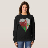 Welsh Peruvian Flag Heart Trui (Voorkant volledig)